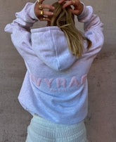 LUXE COLLECTION Box Hoodie White Marle X Pink