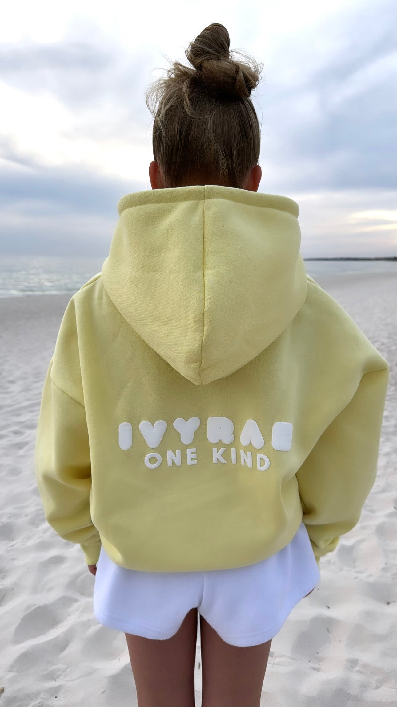 IR KIDS Box Hoodie Lemon x White.